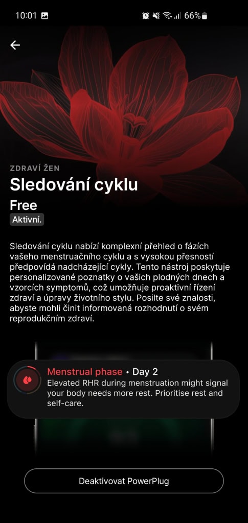 Ženám je k dispozici sledování menstruačního cyklu