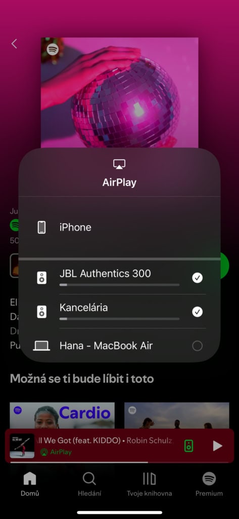 Spuštění AirPlay